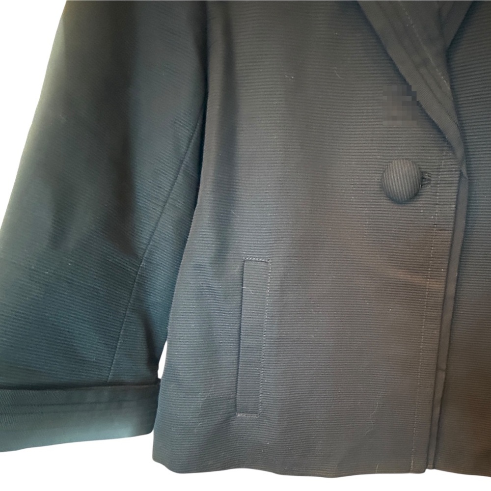 Talbots NWT 100 % cotton notched step lap collar 3/4 cuffed sleeve Sz 10 jacket - Picture 6 of 13